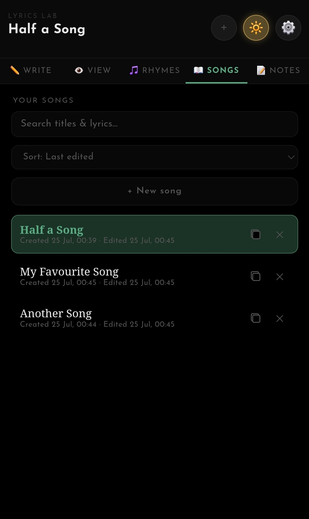 Songs